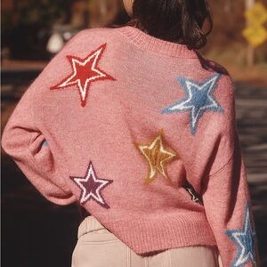 New Free People Electric & Rose Leah Sweater Size Xs